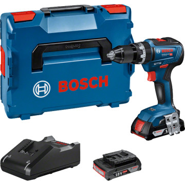 Taladro Percutor BOSCH GSB 18V-55 con 2 baterías 4.0 Ah. BRUSMLESS